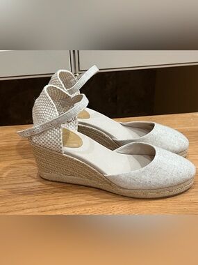 NWOT J Crew Canvas ankle strap espadrilles size 8